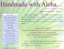 Tablet Screenshot of handmadewithaloha.com